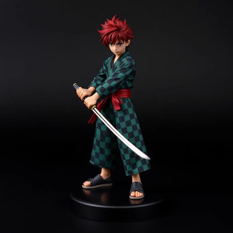 Tanjiro Kamado hand-painted 3D printed anime collectible figurine