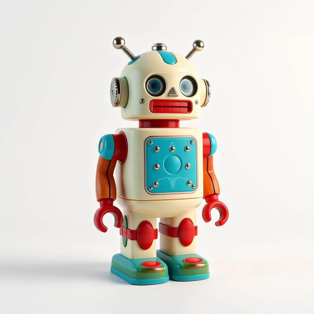 Retro Tin-Style Robot — custom 3D printed by 3D Printopia Verse